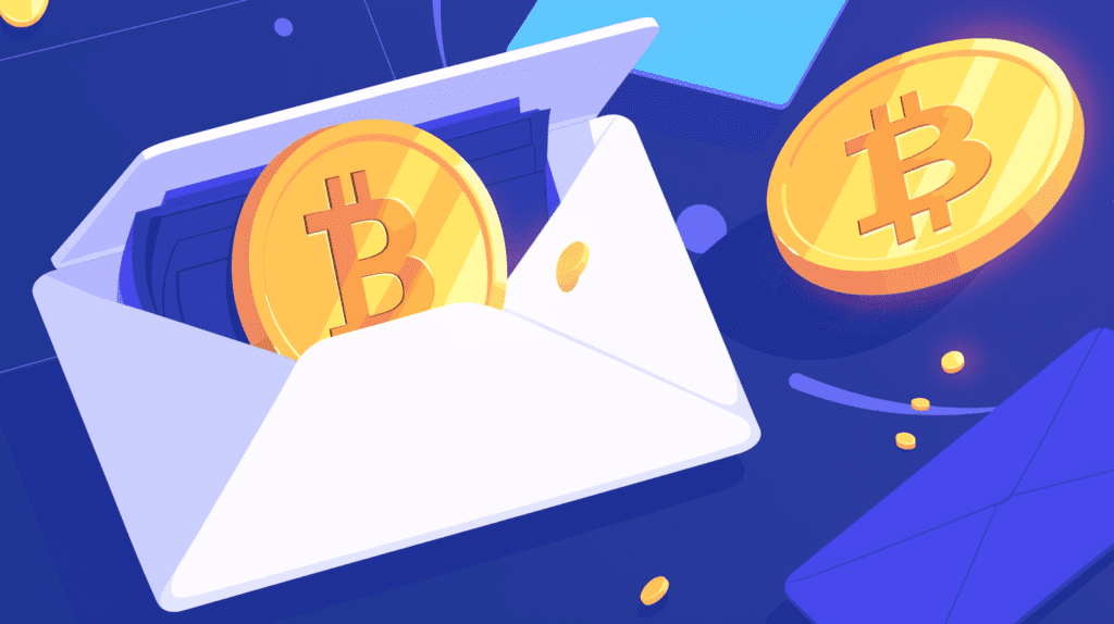 bitcoin embrulhado no envelope e seus benefícios